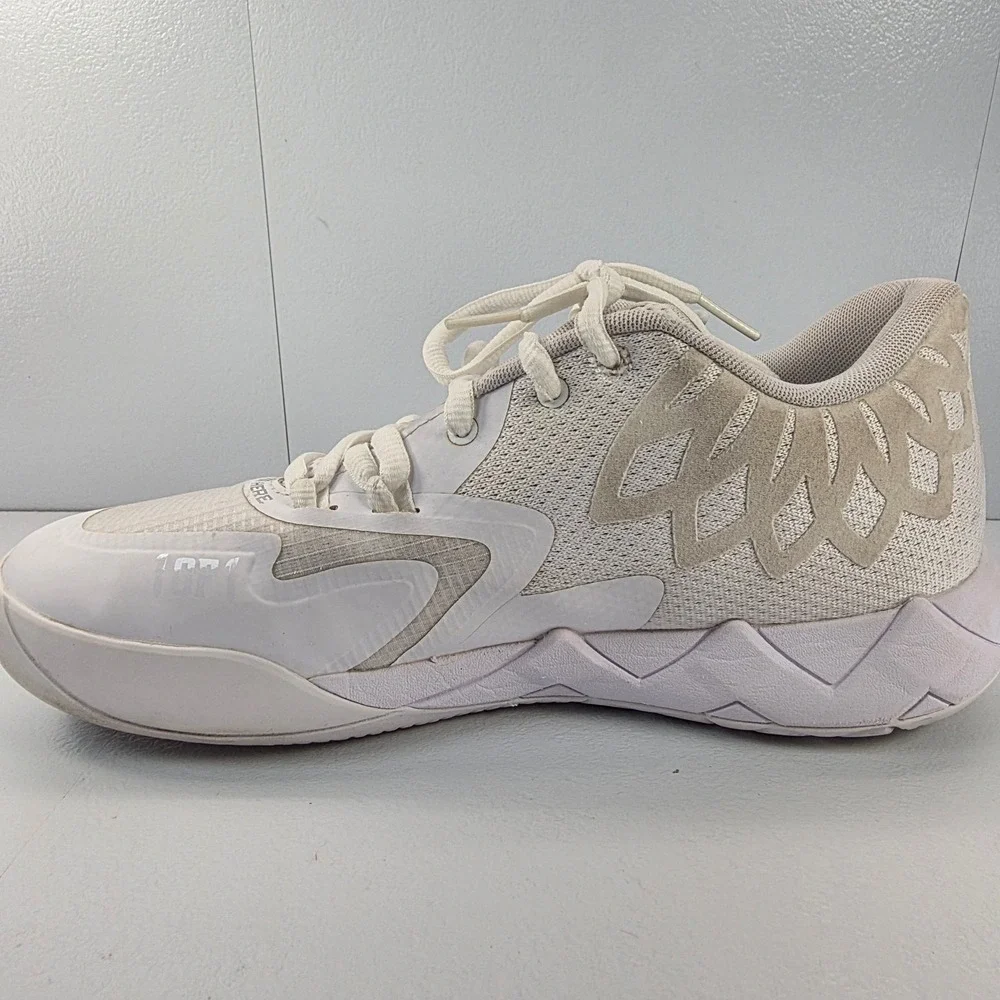 Puma MB.01‎ Low Not From Here Basketball Shoes Men's Sz 8.5 White 376941-04